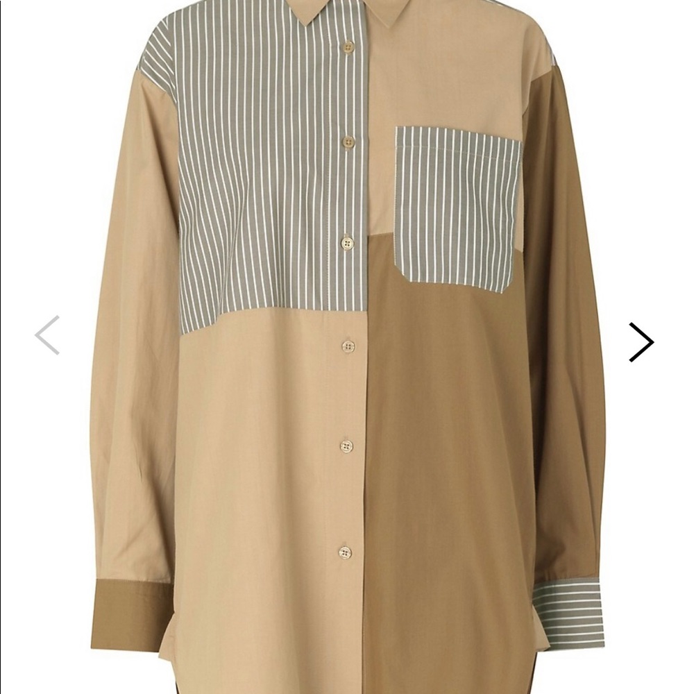NWoT Mbym European Designer cotton blend oversized long shirt S-M